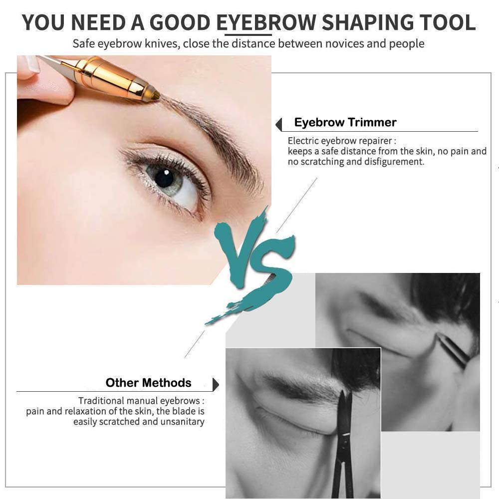 Portable Electric Eyebrow Hair Trimmer for Women